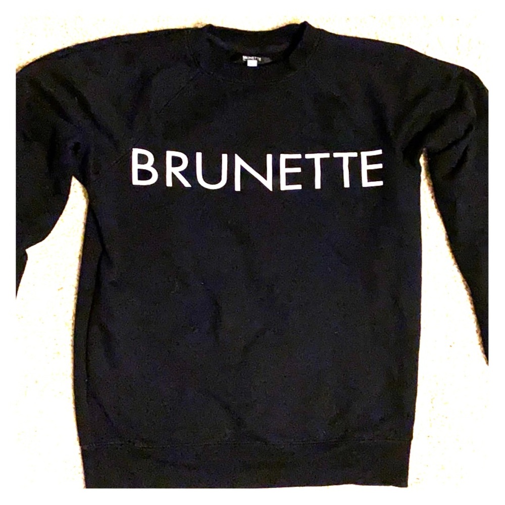 Black Crew Sweatshirt - BRUNETTE The Label